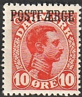FRIMÆRKER DANMARK | 1919-20 - AFA 1 - 10 øre rød Postfærge - Ubrugt